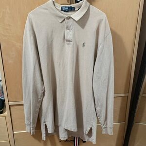 Polo by Ralph Lauren Beige Long Sleeve Polo Shirt